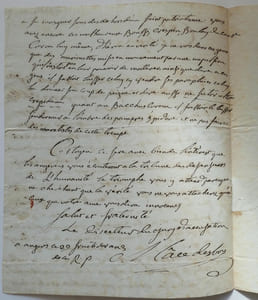 Lettre autographe signée de Mâcé Desbois, directeur du jury d'accusation chargé d'instruire le procès des Terroristes de Nantes, à Guillaume de Villenave, avocat Nantais