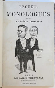 Recueil de monologues dits par les frères Coquelin. Treizième édition