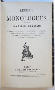 Recueil de monologues dits par les frères Coquelin. Treizième édition