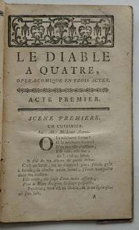 Le diable à quatre ou la double métamorphose. Opéra comique en trois actes par M. S.