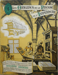 Les origines de l'imprimerie. Noël 1937. Bulletin officiel de l'Union Syndicale des Maîtres Imprimeurs de France et de la Fédération des Syndicats des Mâitres Imprimeurs de France
