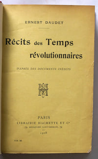 Récits des temps révolutionnaires
