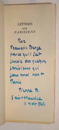 Lettres aux parisiens