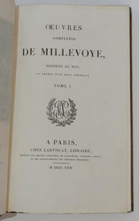 œuvres complètes de Millevoye dédiées au Roi et ornées d'un beau portrait