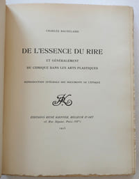 De l'essence du rire et généralement du comique dans les arts plastiques. Reproductions intégrale des documents de l'époque