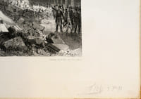 Lithographie originale signée. Mai 1871 (Ministère des finances). Paris et ses ruines en Mai 1871.