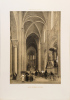 Lithographie originale.Intérieur de l'église de Saint Germain des Près. Paris dans sa splendeur. (1863 ou 1868). Chapuy. Dessinateur Bachelier