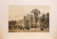 Lithographie originale.Palais de l'industrie. Entrée principale Paris dans sa splendeur. (1863 ou 1868)