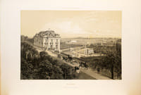 Lithographie originale. Meudon. Vue prise de la terrasse supérieure. Paris dans sa splendeur. (1863 ou 1868)