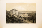 Lithographie originale. Meudon. Vue prise de la terrasse supérieure. Paris dans sa splendeur. (1863 ou 1868). Chapuy. Dessinateur Eugène Ciceri ...