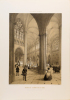 Lithographie originale. Eglise de l'abbaye de Saint Denis. Intérieur avec la nouvelle disposition des tombeaux. Paris dans sa splendeur. (1863 ou ...