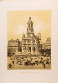 Lithographie originale. Nouvelle Eglise de la Trinité, Chaussée d'Antin.Paris dans sa splendeur. (1863 ou 1868)