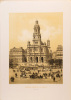 Lithographie originale. Nouvelle Eglise de la Trinité, Chaussée d'Antin.Paris dans sa splendeur. (1863 ou 1868). Philippe Benoist dessinateur .