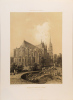 Lithographie originale. Eglise de l'Abbaye de Saint Denis (Abside et façade Septentrionale)Paris dans sa splendeur. (1863 ou 1868). Félix Benoist ...
