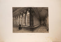 Lithographie originale. Cloitre de pont-l'abbé (Finistère) Bretagne contemporaine.