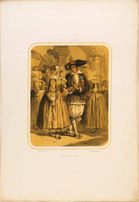 Lithographie originale. Mariés de Saillé. Nantes et la Loire-inférieure (1850)