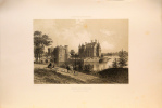 Lithographie originale. Château de la Bretesche (près de Missillac, Finistère)Bretagne contemporaine 1864. Félix Benoist Philippe Benoist