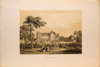 Lithographie originale. Château du Buron.Nantes et la Loire-inférieure (1850)