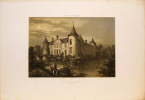 Lithographie originale. Château de Lucinière. (Près de Nort sur Erdre)Nantes et la Loire-inférieure (1850). Jacottet lithographe Félix Benoist