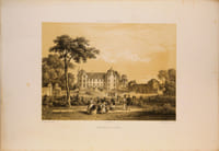 Lithographie originale. Château du Buron.Nantes et la Loire-inférieure (1850)
