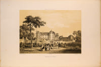 Lithographie originale. Château du Buron.Nantes et la Loire-inférieure (1850)