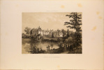 Lithographie originale. Château de la Seilleraye. Nantes et la Loire-inférieure (1850). Félix Benoist Jacottet lithographe / figures par Bayot