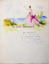 Le lion amoureux . Eaux-fortes de Jean-Adrien Mercier