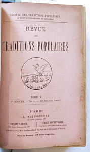 Revue des traditions populaires Année 1890 complète (5ème année) N°1 15 janvier 1890 - N°12 15 décembre 1890