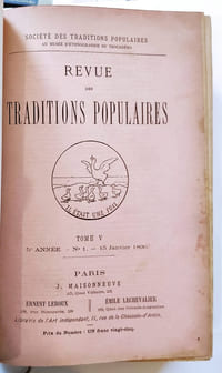 Revue des traditions populaires Année 1890 complète (5ème année) N°1 15 janvier 1890 - N°12 15 décembre 1890