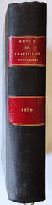 Revue des traditions populaires Année 1890 complète (5ème année) N°1 15 janvier 1890 - N°12 15 décembre 1890