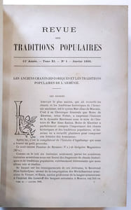 Revue des traditions populaires. Recueil mensuel de mythologie, littérature orale, ethnographie traditionnelle et art populaire. Année 1896 complète (11ème année) N°1 janvier 1896 - N°12 décembre 1896