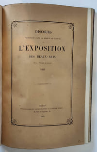Réunion de publications du chanoine Van Drival : Discours prononcés sur la tombe de M. Harbaville / Paroles prononcées sur la tombe de M. Alexandre Grigny / L'exposition d'Arras, Arras / Discours prononcés dans la séance de cloture de l'exposition des Beaux-Arts de la ville d'Arras/ concours pour la construction d'une église. 4pp. et un plan / La nouvelle église de Notre Dame des Ardents.