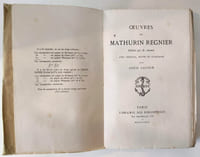 Œuvres de Mathurin Régnier publiées par D. Jouaust avec préface, note et glossaire par Louis Lacour