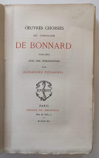 Œuvres choisies du chevalier de Bonnard
