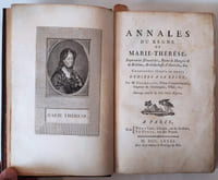 "Annales du règne de Marie-Thérèse, Impératrice Douairière, Reine de Hongrie & de Bohême, Archiduchesse d'Autriche, &c. continuées jusqu'à sa mort ; dédiées à la Reine par M. Fromageot, Prieur-Commanditaire, Seigneur de Goudargue, Ussel, &c."