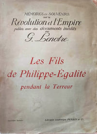 Les fils de Philippe-Egalité pendant la Terreur