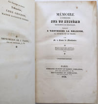 Mémoire à consulter sur un système religieux et politique, tendant à renverser la religion, la société et le trone, par M. le Comte de Montlosier. Cinquième édition