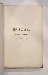 Episodes, sites et sonnets. Nouvelle édition.