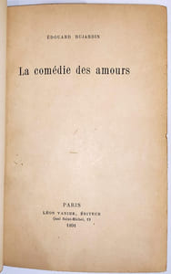 La comédie des amours / Antonia, tragédie moderne / le chevalier du passé, deuxième partie de la légende d'Antonia / La fin d'Antonia