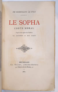 Le Sopha. Conte moral