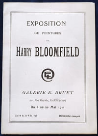 Exposition de peintures de Harry Bloomfield du 8 au 20 mai 1911
