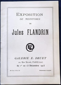 Exposition de peintures Jules Flandrin du 1er au 13 décembre 1913