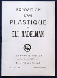 Exposition d'art plastique de Eli Nadelman du 26 mai au 7 juin 1913