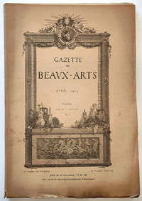 Gazette des Beaux-Arts Avril 1913. Contient : Bois original de Paul-Emile Colin pour Les travaux et les Jours d'Hésiode.