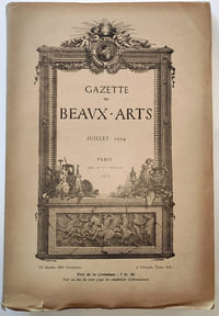 Gazette des Beaux-Arts Juillet 1914 Contient :Lithographie originale d'Eugène Delacroix : Muletiers de Tetuan
