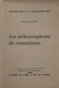Les métamorphoses du romantisme