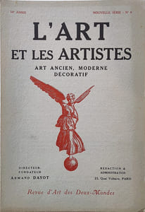 L'art et les artistes. N°9 14ème année. Septembre 1920. Jean Dunand