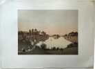 Lithographie originale. Paris. Bois de Boulogne. Le grand lac et ses cascades. Paris dans sa splendeur. 1868. Tirage d'essai avant la lettre.. Eugène ...