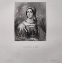 Gravure sur acier issue des Galeries historiques de Versailles : Jeanne d'Arc