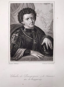 Gravure sur acier issue des Galeries historiques de Versailles : Charles de Bourgogne dit Le Téméraire